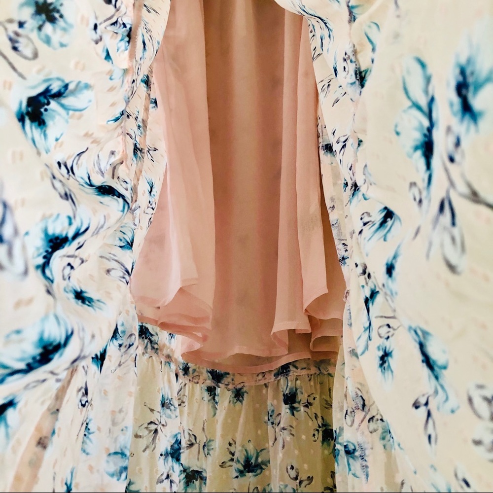 🎁 MOON RIVER⚡️Cold Shoulder Floral Ruffled Dress_S - Picture 6 of 10